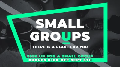 Small Groups, There is a place for you. Sign up for a small group; groups kick off September 7th.
